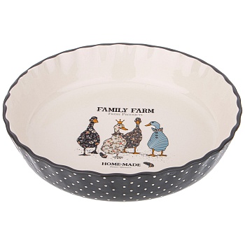 ФОРМА ДЛЯ ВЫПЕЧКИ "FAMILY FARM" КРУГЛАЯ 2,1 Л 27,5*27,5*6 CМ