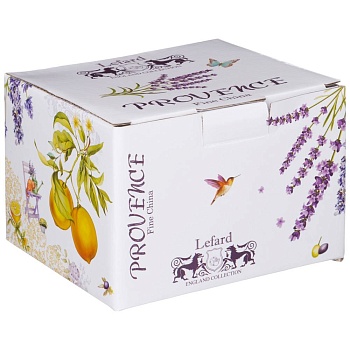 ЧАЙНИК СТЕКЛЯННЫЙ С СИТОМ LEFARD "ПРОВАНС ЛИМОНЫ" 500 МЛ  (КОР=24ШТ.)