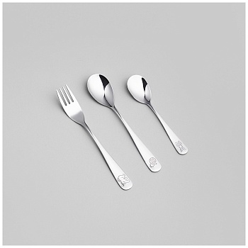 НАБОР ДЕТСКИХ СТОЛОВЫХ ПРИБОРОВ ZOO AGNESS 3 ПР