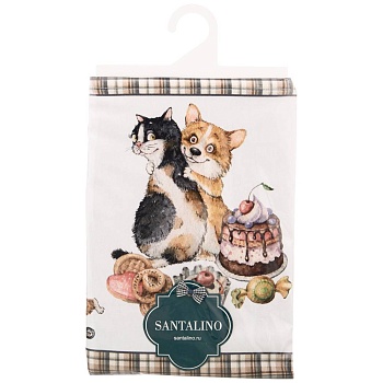 ФАРТУК "ДРУЖБА" 60Х70 СМ 100% ХЛОПОК,ТВИЛ, БЕЛ