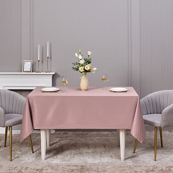 СКАТЕРТЬ 145Х220СМ СЕРЫЙ ТЕПЛЫЙ  ЕВРОУГОЛОК 100% ПОЛИЭСТЕР