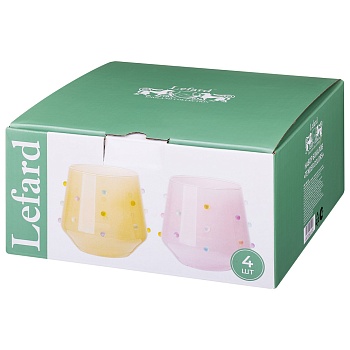 НАБОР СТАКАНОВ "TENDER COLORS" ИЗ 4 ШТ. 380 МЛ