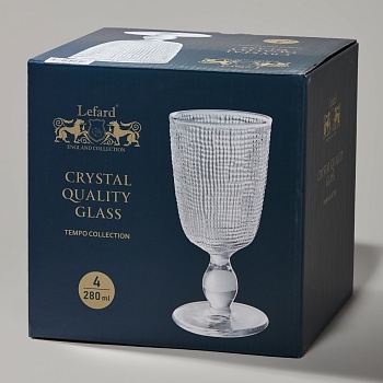 НАБОР БОКАЛОВ "TEMPO" 4 ШТ./280 МЛ