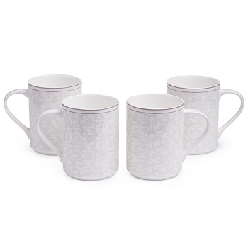 НАБОР КРУЖЕК LEFARD "GREY LACE" 4 ШТ. 400 МЛ