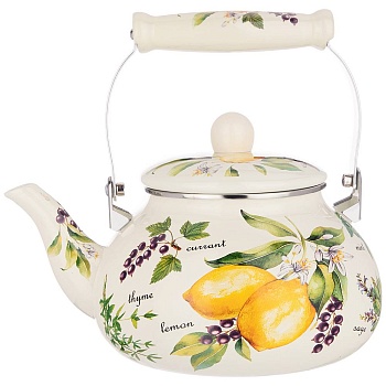 ЧАЙНИК AGNESS  ЭМАЛИРОВАННЫЙ, СЕРИЯ "СЕКРЕТНЫЕ ИНГРЕДИЕНТЫ" 2,5 Л