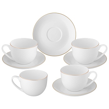 ЧАЙНЫЙ НАБОР LEFARD "CHIC" НА 4 ПЕР. 8 ПР. 330 МЛ (КОР=6НАБ.)