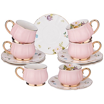 КОФЕЙНЫЙ НАБОР LEFARD "ПИНК" НА 6 ПЕР. 12 ПР. 100 МЛ (КОР=12НАБ.)