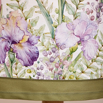 ФАРТУК "ИРИСЫ",60Х70 СМ 100% ХЛОПОК,БЕЛЫЙ,ТВИЛ,ПРОПИТКА