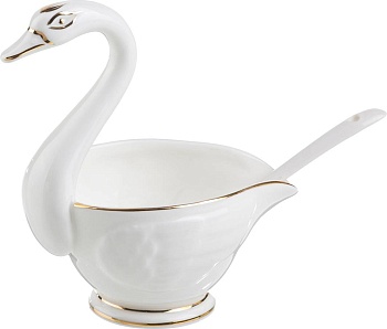 СОУСНИК С ЛОЖКОЙ LEFARD "ЛЕБЕДЬ" 8*8*12 СМ 150 МЛ (КОР=24ШТ.)