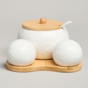 НАБОР ДЛЯ СПЕЦИЙ LEFARD "MUSE" 3 ПР. НА ДЕР.ПОДСТАВКЕ 15,5*15,5*10 СМ