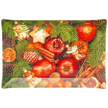 БЛЮДО ДЛЯ СЕРВИРОВКИ КОЛЛЕКЦИЯ "РОЖДЕСТВЕНСКАЯ СКАЗКА"30*20 СМ МАЛ. УП. 6 ШТ