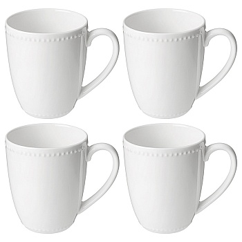 НАБОР КРУЖЕК LEFARD "PEARL" 4 ШТ. 8,9*12,4*10,7 СМ 410 МЛ (КОР=6НАБ.)