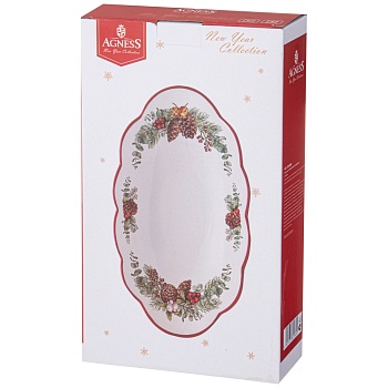 БЛЮДО AGNESS "CELEBRATION" 30,7*17,7*6 СМ (КОР=18ШТ.)
