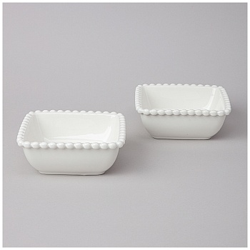 НАБОР САЛАТНИКОВ КВАДРАТНЫХ LEFARD "PEARL" 2 ШТ. 14*5,5 СМ 400 МЛ (КОР=12НАБ.)