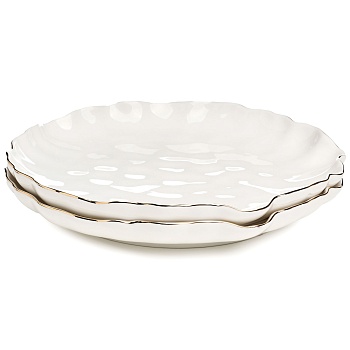 НАБОР ТАРЕЛОК ЗАКУСОЧНЫХ LEFARD "CHARM" 2 ШТ. 20*3 СМ (С ЗОЛОТОЙ ЛИНИЕЙ)