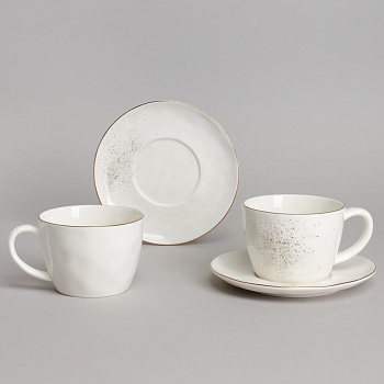 ЧАЙНЫЙ НАБОР BRONCO "GOLD" НА 2 ПЕР. 4 ПР. 350 МЛ