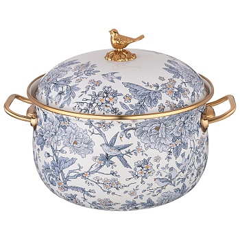 КАСТРЮЛЯ ЭМАЛИРОВАННАЯ LEFARD С КРЫШКОЙ, СЕРИЯ ROYAL GARDEN 4,8Л, ДИА.22СМ ПОДХОДИТ ДЛЯ ИНДУК.ПЛ