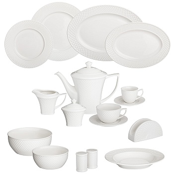 СЕРВИЗ ЧАЙНО-СТОЛОВЫЙ LEFARD "ДИАМАНД" НА 12 ПЕР. 101 ПР.  (2КОР=1НАБ.)