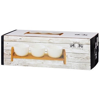 НАБОР РОЗЕТОК НА ПОДСТАВКЕ LEFARD "NATIVE" 3 ШТ. 250 МЛ 33*9*8 СМ  (КОР=12НАБ.)