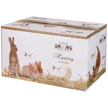 ЧАЙНЫЙ СЕРВИЗ LEFARD "ОХОТА" НА 6 ПЕР. 14 ПР. 1000/370/300 МЛ (КОР=2НАБ.)