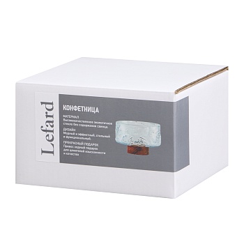 КОНФЕТНИЦА "FLORA" 650 МЛ ДИАМЕТР 14 СМ ВЫСОТА 9 СМ