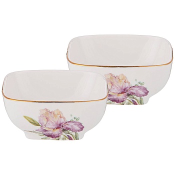 НАБОР САЛАТНИКОВ КВАДРАТНЫХ LEFARD "IRISES" 2 ШТ. 8*4 СМ 100 МЛ (КОР=36НАБ.)