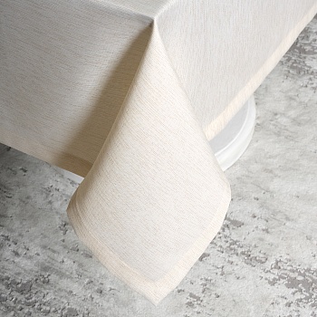 СКАТЕРТЬ  160Х400 CM  ПРЯМОУГОЛЬНАЯ, "ФЕЕРИЯ. ЗОЛОТО", ЦВЕТ: БЕЖЕВЫЙ, TM LEFARD, ПОЛИЭСТЕР 100% (КОР