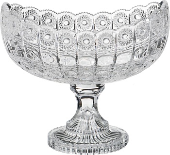 ФРУКТОВНИЦА НА НОЖКЕ "MUZA CRYSTAL" 26,5*16 СМ, ВЫСОТА = 23,5 СМ (КОР=4ШТ.)
