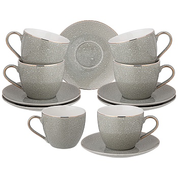 ЧАЙНЫЙ НАБОР LEFARD "GRAIN" НА 6 ПЕР. 12 ПР. 220 МЛ МЯТНЫЙ (КОР=6НАБ.)