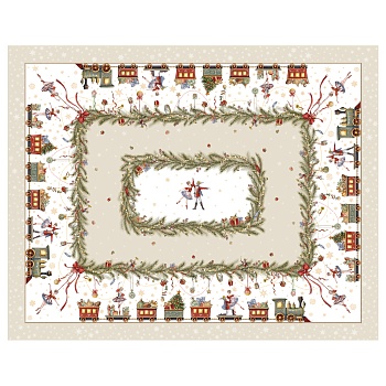 СКАТЕРТЬ 110Х140 CM ПРЯМОУГОЛЬНАЯ, "ЩЕЛКУНЧИК" ЦВЕТ: БЕЖЕВЫЙ, TM LEFARD, ПОЛИЭСТЕР 100% (КОР=34ШТ.)