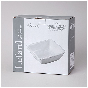 САЛАТНИК КВАДРАТНЫЙ LEFARD "PEARL" 20*7,5 СМ 1200 МЛ (КОР=12ШТ.)