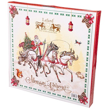 БЛЮДО LEFARD "ТРОЙКА" 38 СМ КРАСНОЕ (КОР=8ШТ.)