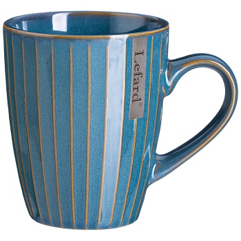 КРУЖКА 365 МЛ "STRIPE COLLECTION" ЦВЕТ:ЛАЗУРНО-СИНИЙ МАЛ. УП. = 6 ШТ МИН. ПАРТИЯ