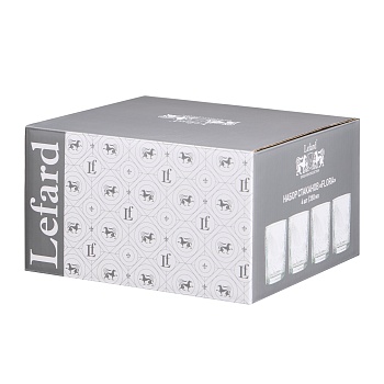 НАБОР СТАКАНОВ ИЗ 4 ШТ. "FLORA" 350 МЛ/10 СМ