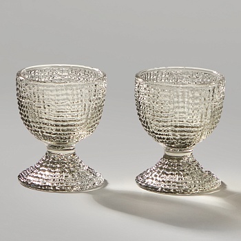 НАБОР ПОДСТАВОК ПОД ЯЙЦО "TEMPO" GREY 2 ШТ. 5,5Х5,5Х6 СМ