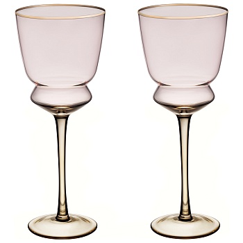 НАБОР БОКАЛОВ ДЛЯ ВИНА "TWIST & SHINE" PINK, 2 ШТ/380 МЛ