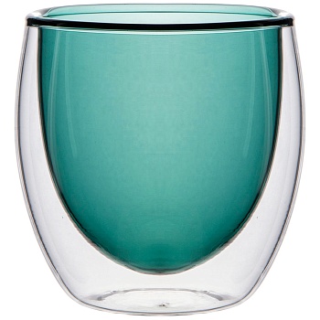 СТАКАН С ДВОЙНЫМИ СТЕНКАМИ "DOUBLE-WALL" 250 МЛ. ДИАМЕТР=8,5 СМ. ВЫСОТА=9 СМ (КОР=48ШТ.)