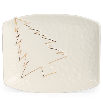 БЛЮДО СЕРВИРОВОЧНОЕ "НОВОГОДНЕЕ" 19,1*15,6*2,8 СМ