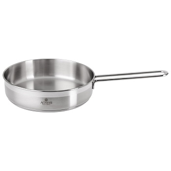 СКОВОРОДА AGNESS PROFESSIONAL 26*6 СМ, 3,1 Л ВЫСОКОКАЧЕСТВЕННАЯ НЕРЖ СТАЛЬ 18/10 ИНДУКЦИОННОЕ ДНО