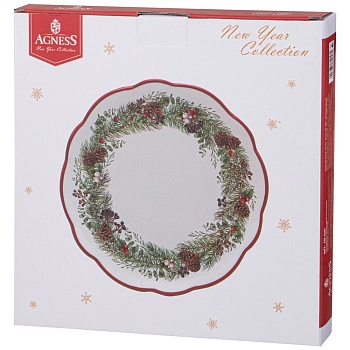 ТАРЕЛКА ОБЕДЕННАЯ AGNESS "CELEBRATION" 24,5*2,5 СМ (КОР=16ШТ.)