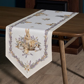 ДОРОЖКА "ЛАВАНДОВАЯ ВЕСНА" 45Х145СМ, 100% ХЛОПОК, ТВИЛ