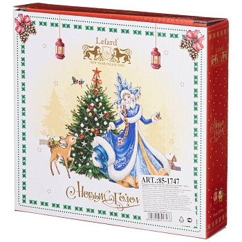 БЛЮДО-ЗВЕЗДА LEFARD "ДЕД МОРОЗ" 17,5*17,5*3,5 СМ КРАСНОЕ (КОР=36ШТ.)