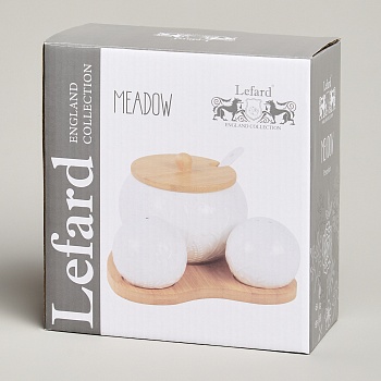 НАБОР ДЛЯ СПЕЦИЙ LEFARD "MEADOW" 3 ПР. НА ДЕР.ПОДСТАВКЕ 15,5*15,5*10 СМ