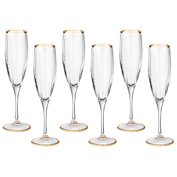 НАБОР БОКАЛОВ ДЛЯ ШАМПАНСКОГО ИЗ 6 ШТ. 200 МЛ