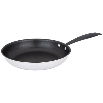 СКОВОРОДА C АНТИПРИГАРНЫМ ПОКРЫТИЕМ "IRON CHEF" AGNESS 28*5.2CM ТЕХНОЛОГИЯ 3-PLY, НЕРЖ.СТАЛЬ 18/10