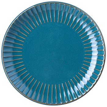 ТАРЕЛКА ДЕСЕРТНАЯ 19,7 СМ "STRIPE COLLECTION" ЦВЕТ:ЛАЗУРНО-СИНИЙ МАЛ. УП. = 6 ШТ МИН. ПАРТИЯ