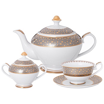 ЧАЙНЫЙ СЕРВИЗ LEFARD "МЕРЦАНИЕ" HА 6 ПЕР. 14 ПР. 1300/250/270 МЛ (КОР=1НАБ.)