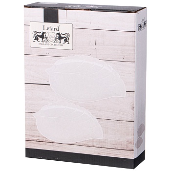 НАБОР ТАРЕЛОК ОБЕДЕННЫХ LEFARD "NATIVE" В ФОРМЕ ЛИСТА 2 ШТ. 27,7*20,5*2,5 СМ (КОР=8НАБ.)