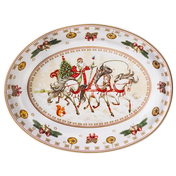 БЛЮДО LEFARD "ТРОЙКА" ОВАЛЬНОЕ 25*19,5*4,5 СМ БЕЛОЕ (КОР=18ШТ.)