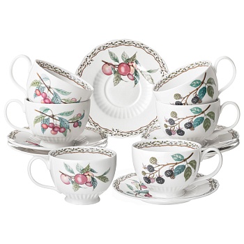 ЧАЙНЫЙ НАБОР LEFARD "FRUIT GARDEN" НА 6 ПЕР. 12 ПР. 260 МЛ (КОР=4НАБ.)